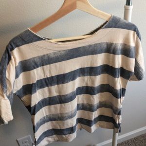 Madewell Blue and White Striped Top